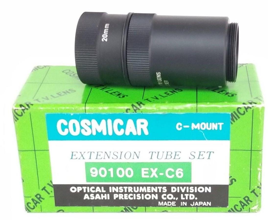 NIB COSMICAR 90100 EX-C6 EXTENSION TUBE SET C-MOUNT