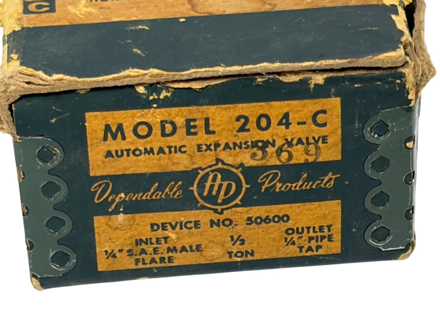 Used Vintage AP Controls 204-C Automatic Expansion Valve 1/2 Ton 1958 New Old Stock