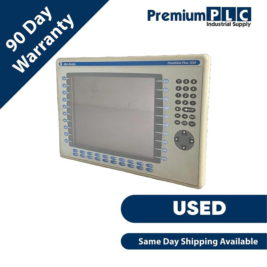 Used ALLEN BRADLEY 2711P-B12C4D8 /A PanelView Plus 1250 KEY/TOUCH ENet 2711PB12C4D8 612598876761