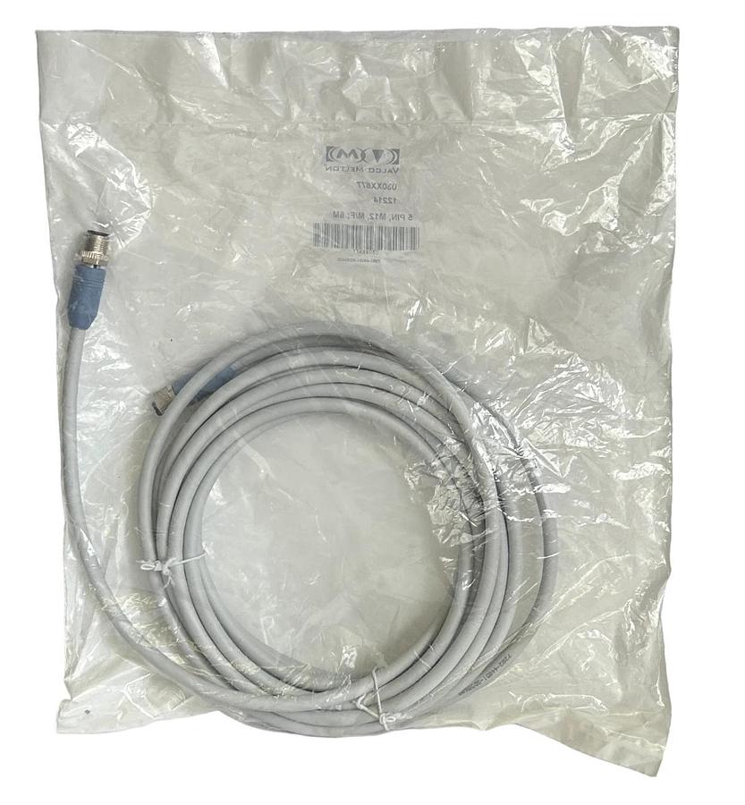 Used NEW VALCO MELTON / CINCINNATI 030XX877 5-PIN M12 M/F 6M CONNECTOR CABLE SEALED