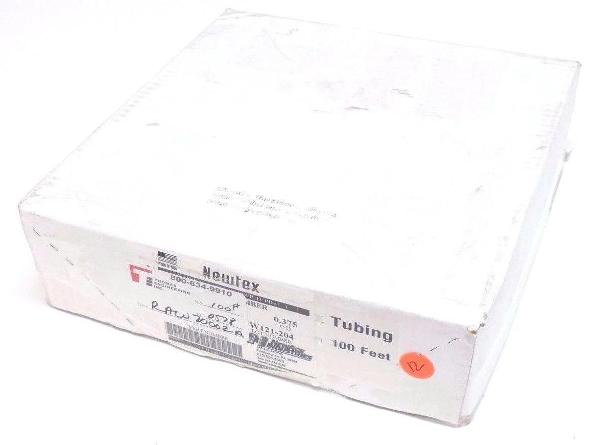 NIB THOMAS ENGINEERING RAW70002A NATURAL LATEX RUBBER TUBING 100FT, 0.375 O.D.