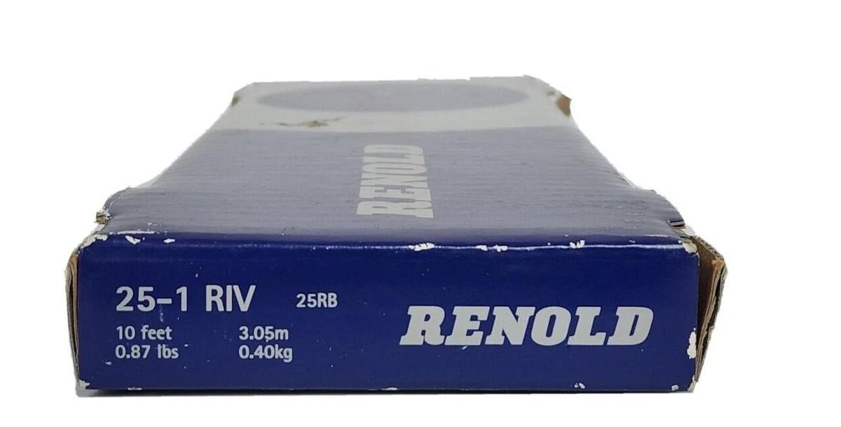Used NIB RENOLD 25RB 25-1 RIV 10 FEET CHAIN