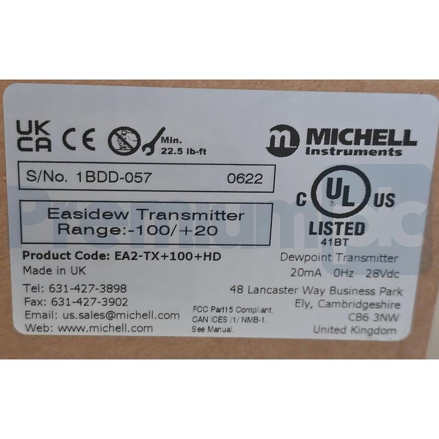 Used INGERSOLL RAND 23182603 DEWPOINT TRANSMITTER KIT MICHELL EA2-TX-100+HD -100/+20