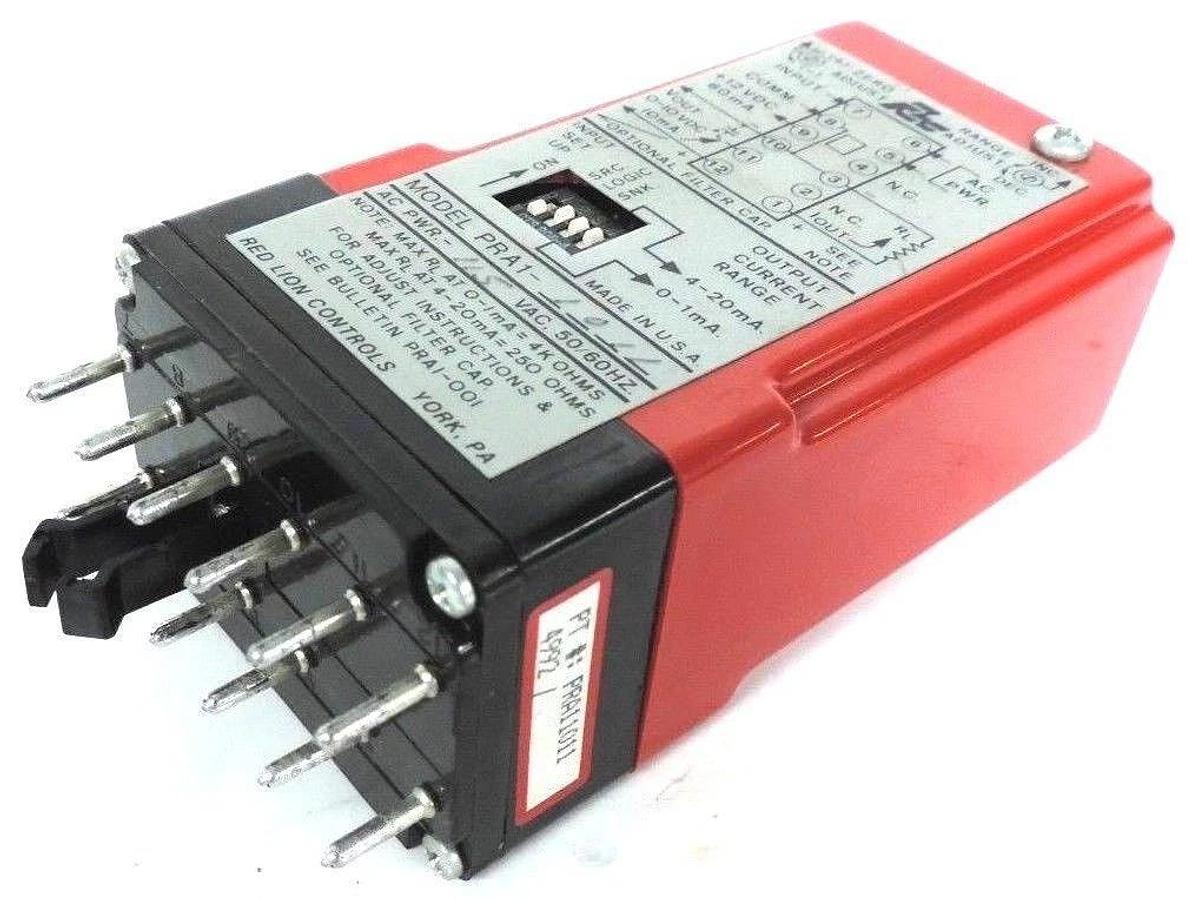 Used RED LION CONTROLS PRA1-1011 CONVERTER FREQUENCY TO ANALOG W/ CONN. BASE PRA11011