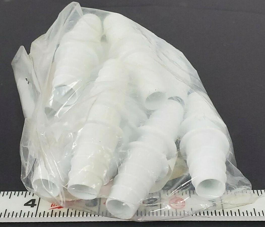 PACK OF 10 NEW COLE PARMER INSTRM. 6288-60 STRAIGHT CONNECTORS SIZE: 14-15-16MM