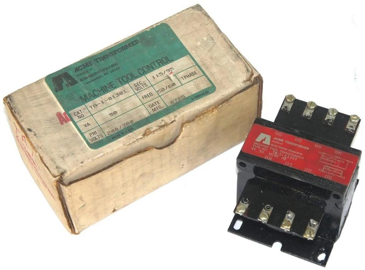 Used NIB ACME ELECTRIC CORPORATION TA-1-81301 INDUSTRIAL CONTROL TRANSFORMER VA 50