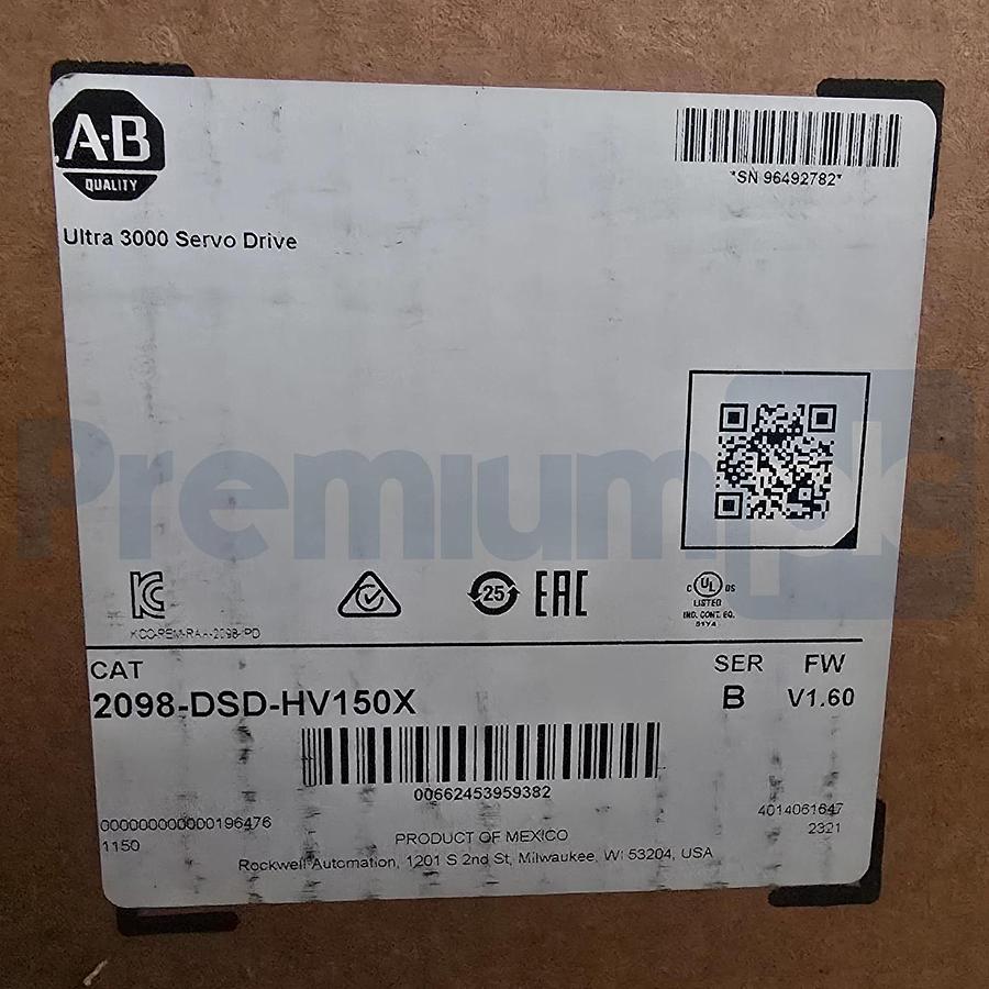 Used Allen-Bradley 2098-DSD-HV150X /B Ultra 3000 Servo Drive 15kW 480V F/W V1.60 NSFS