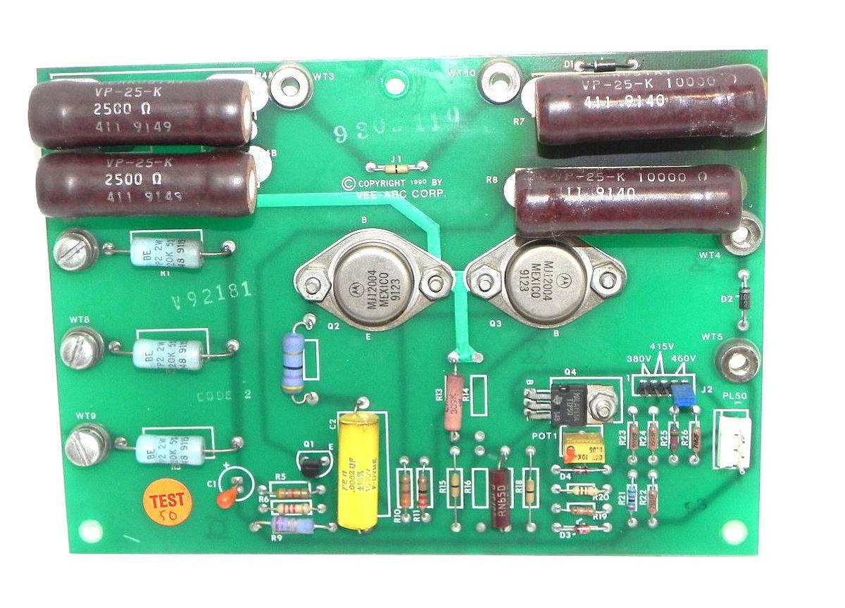 Used VEE-ARC 930-110 BOARD DISCHARGE 404-117 B