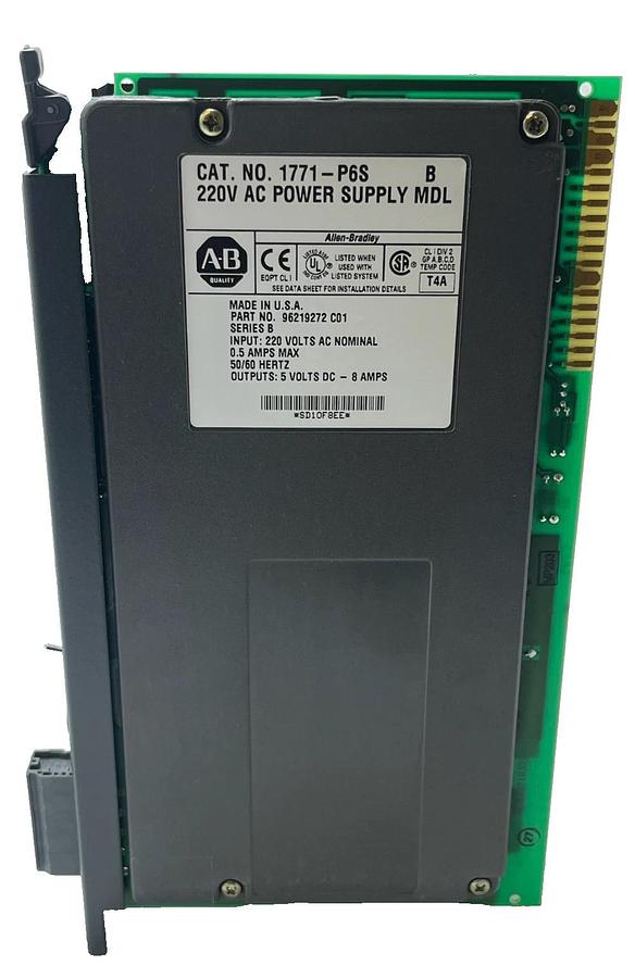 Used Allen-Bradley 1771-P6S/B Power Supply Module 220VAC PLC-5 96219272 C01