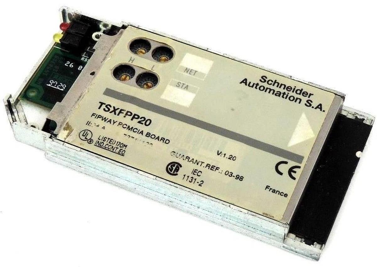 Used SCHNEIDER AUTOMATION TSXFPP20 FIPWAY PCMCIA BOARD V: 1.20