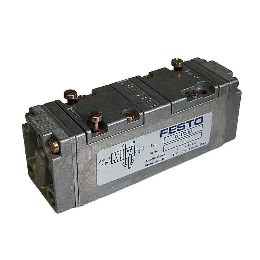 Used NEW FESTO CJ-5/2-1/2 / CJ5212 PNEUMATIC VALVE 5815 5/2 DOUBLE SOLENOID