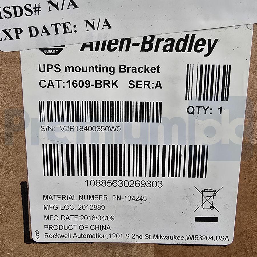 Used Allen Bradley 1609-BRK /A 1609 Power Supply 2-Screw UPS Mounting Bracket NSMP