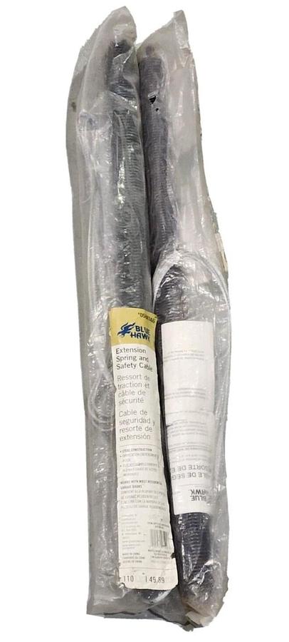 Used LOT OF 2 NEW BLUE HAWK 34105PKXLG EXTENSION SPRING AND SAFETY CABLE
