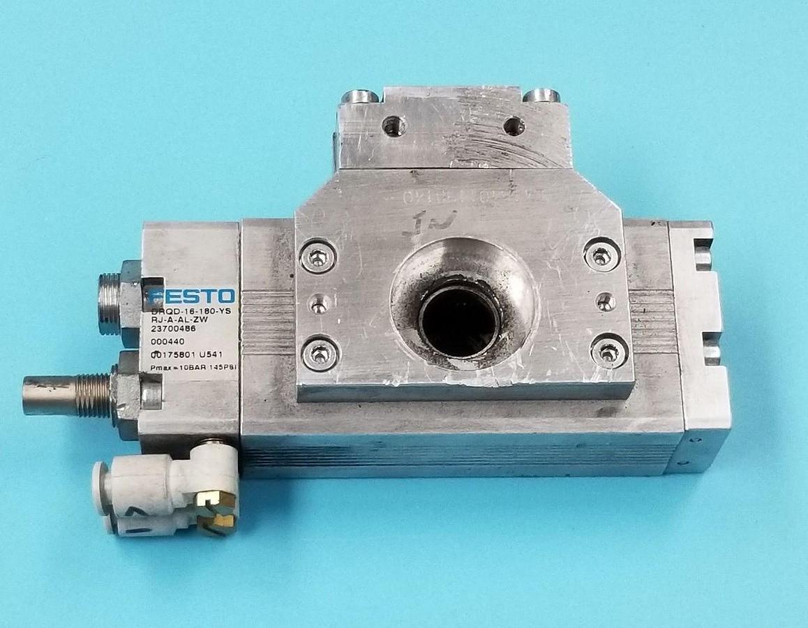 Used FESTO DRQD-15-180-YSRJ-A-AL-ZW SEMI-ROTARY DRIVE 23700486, DRQD15180YSRJAALZW