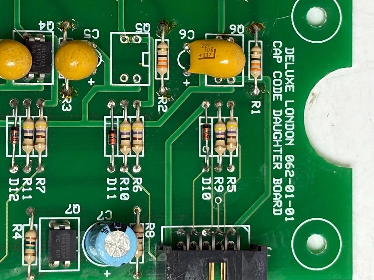 Used Deluxe London 062-01-01 Cap Code Daughter Board PCB Coaxial Interface Used