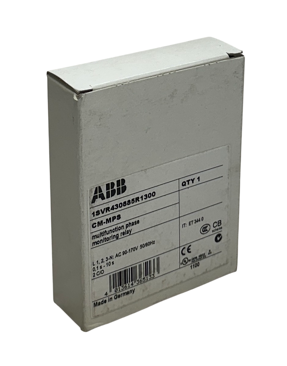 Used ABB CM-MPS / 1SVR430885R1300 MULTIFUNCTION PHASE MONITORING RELAY 90-170VAC NSMP