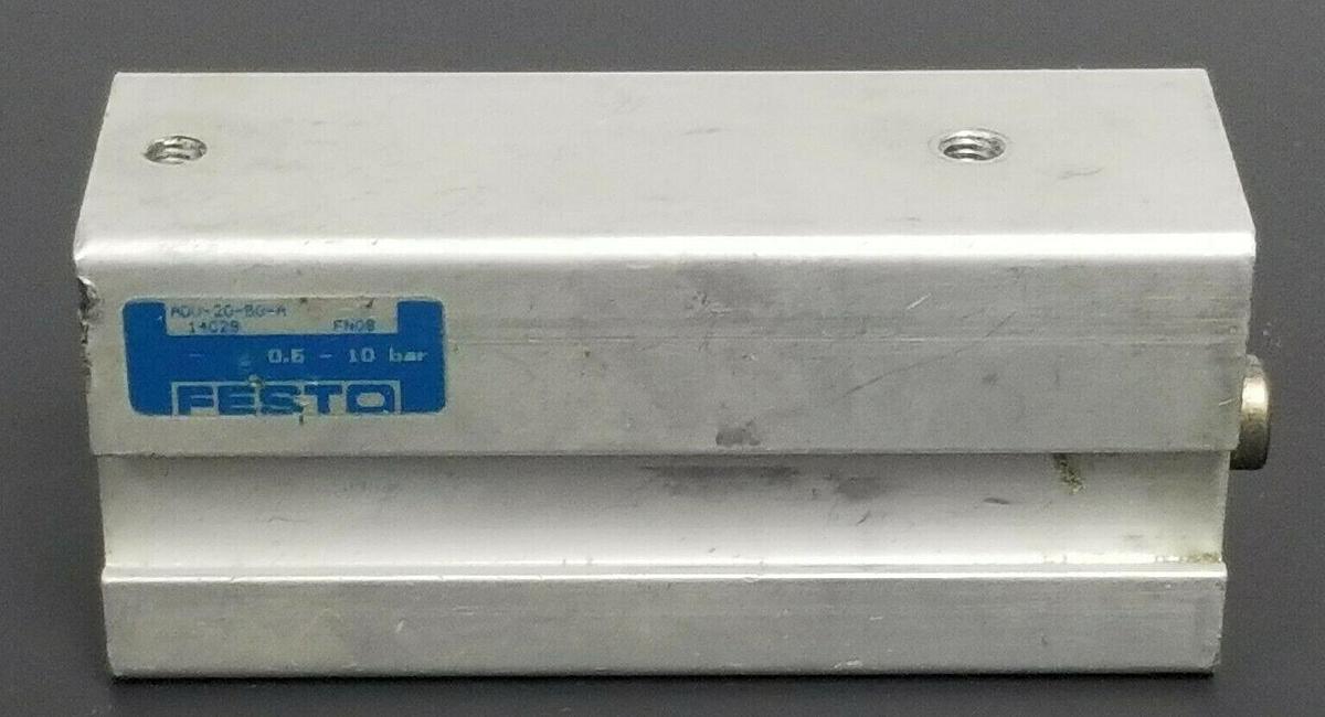 Used FESTO ELECTRIC ADV-20-50-A SHORT STROKE CYLINDER 0.5-10 bar FN08 ADV2050A