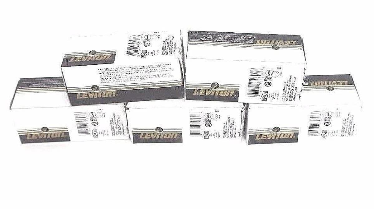 Used LOT OF 5 NEW LEVITON 4710 LOCKING RECEPTACLES 15A, 125V, BLACK