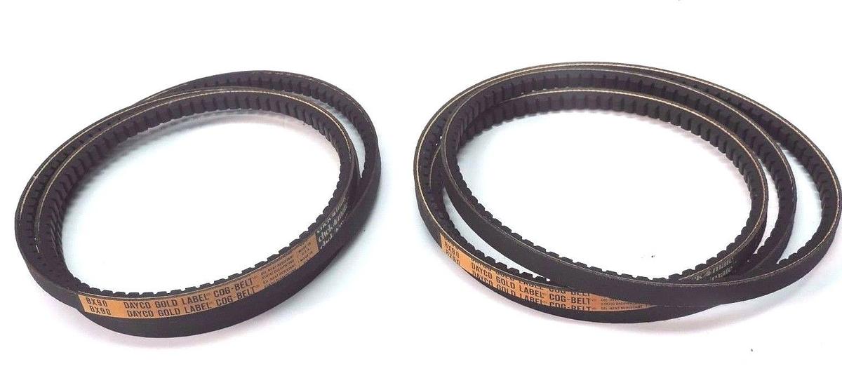 Used LOT OF 2 NEW DAYCO BX90 GOLD LABEL COG-BELTS 93IN CIRCUMFERENCE 21/32IN WIDTH