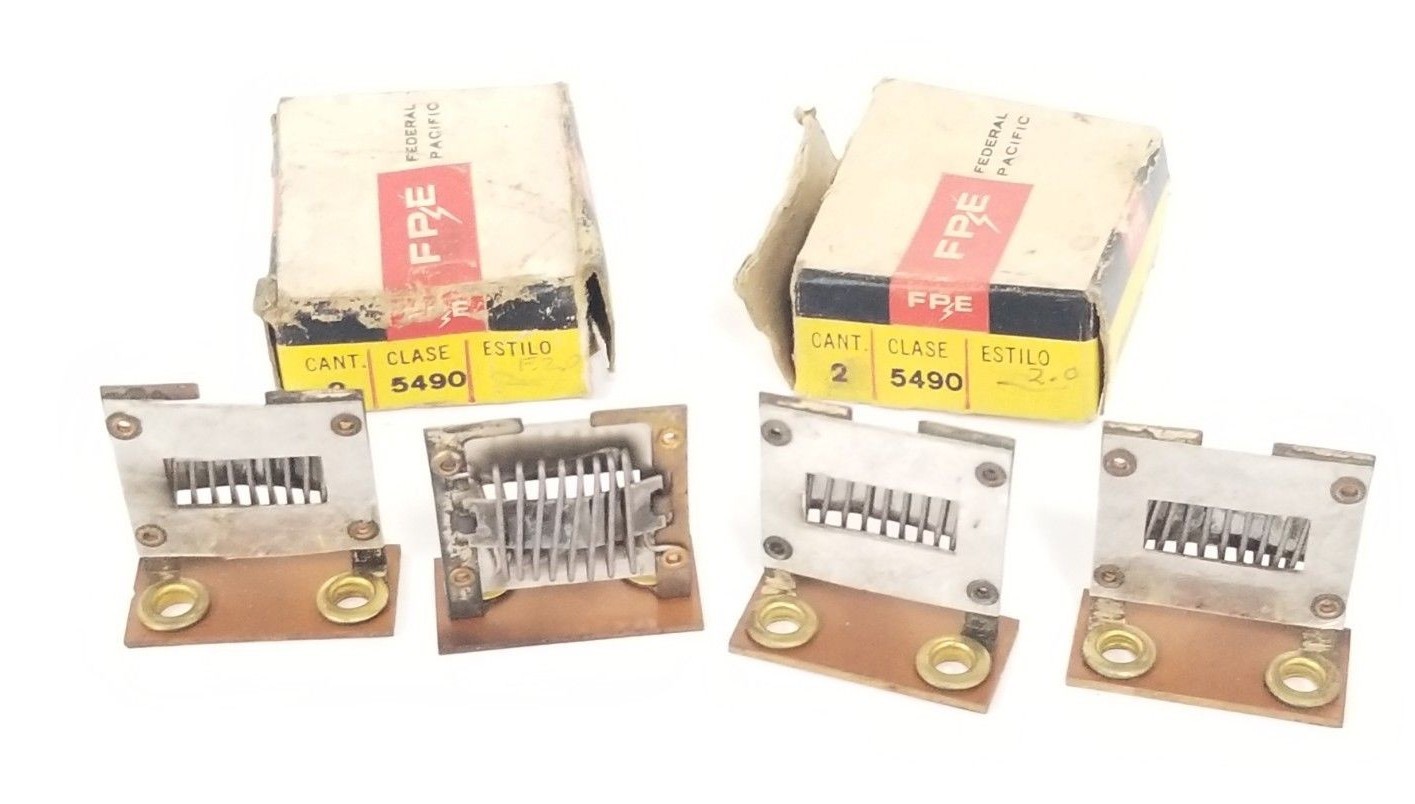 Used LOT OF 4 FEDERAL PACIFIC 5490 HEATER ELEMENTS