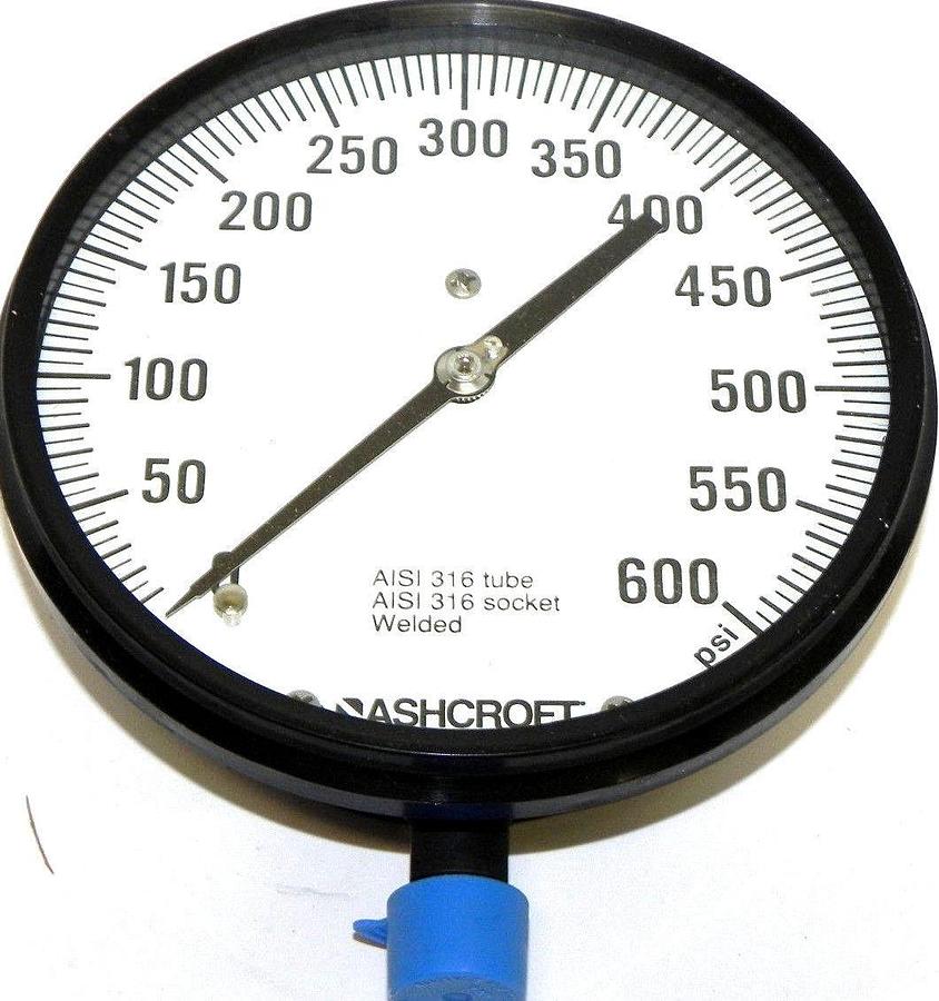 NIB ASHCROFT 45-2462-SS-04L-600# DURAGAUGE SIZE: 4-1/2'' 452462SS04L
