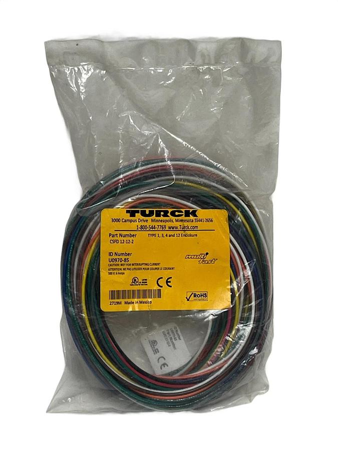 Turck CSFD 12-12-2 Multifast Receptacle 12-Pin M23 Male 2M NEW Surplus
