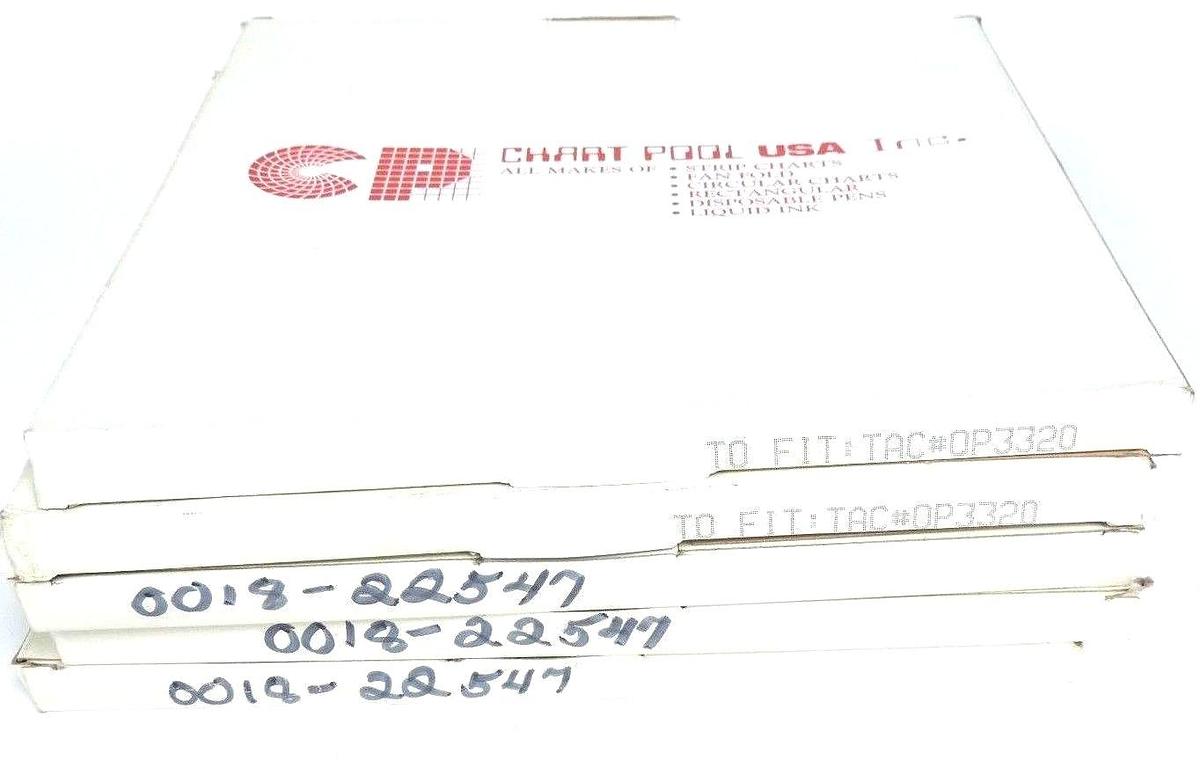 Used NIB CHART POOL USA 0018-22547 RECORDING CHARTS TO FIT: TAC # OP3320 QTY: 500