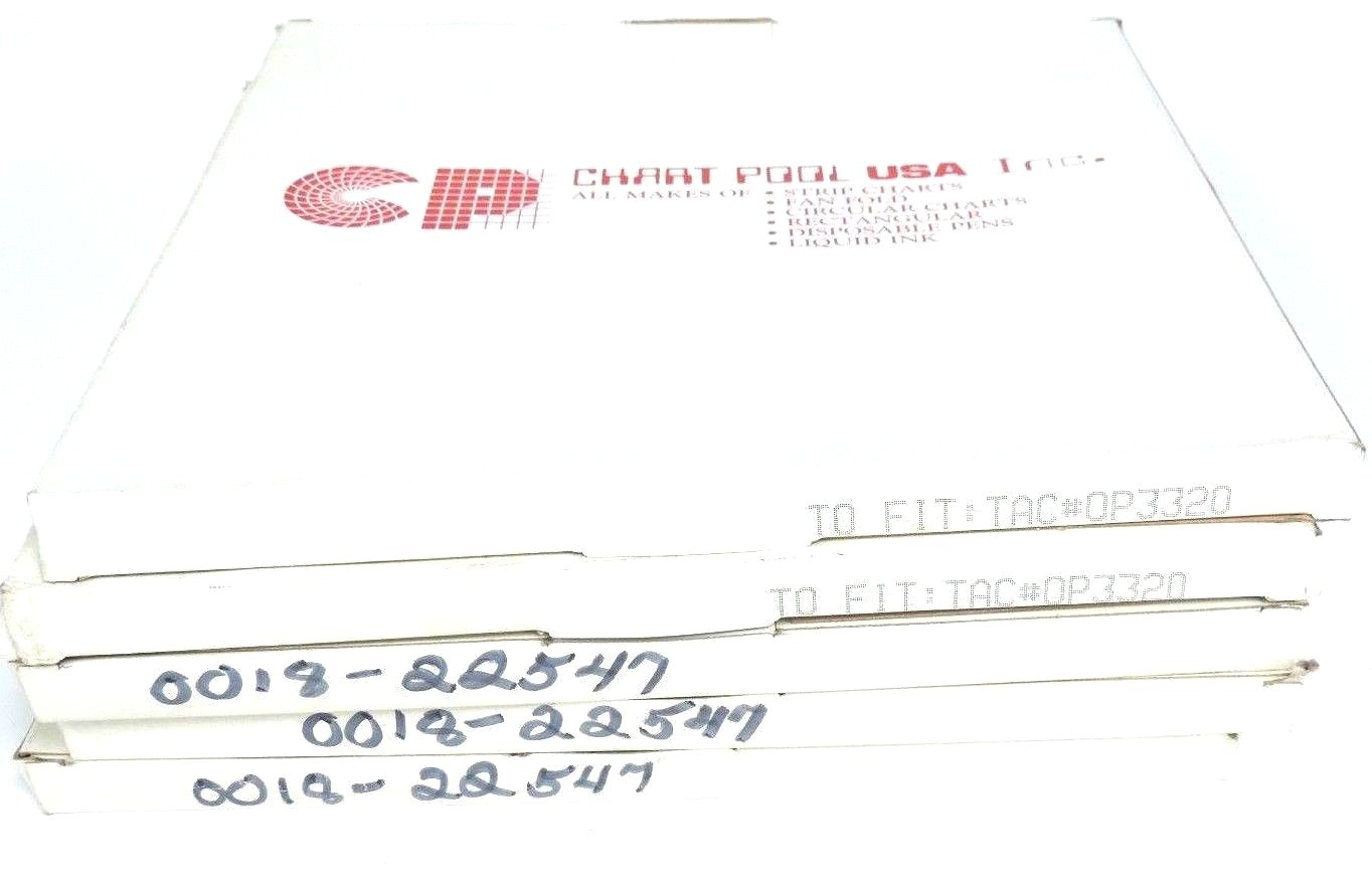Used NIB CHART POOL USA 0018-22547 RECORDING CHARTS TO FIT: TAC # OP3320 QTY: 500