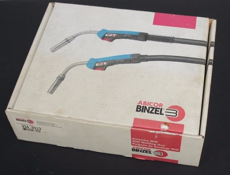 Used NIB ABICOR BINZEL AUT501DR 180D MIG WELDING GUN 934.9013 W/ LINER 035-045