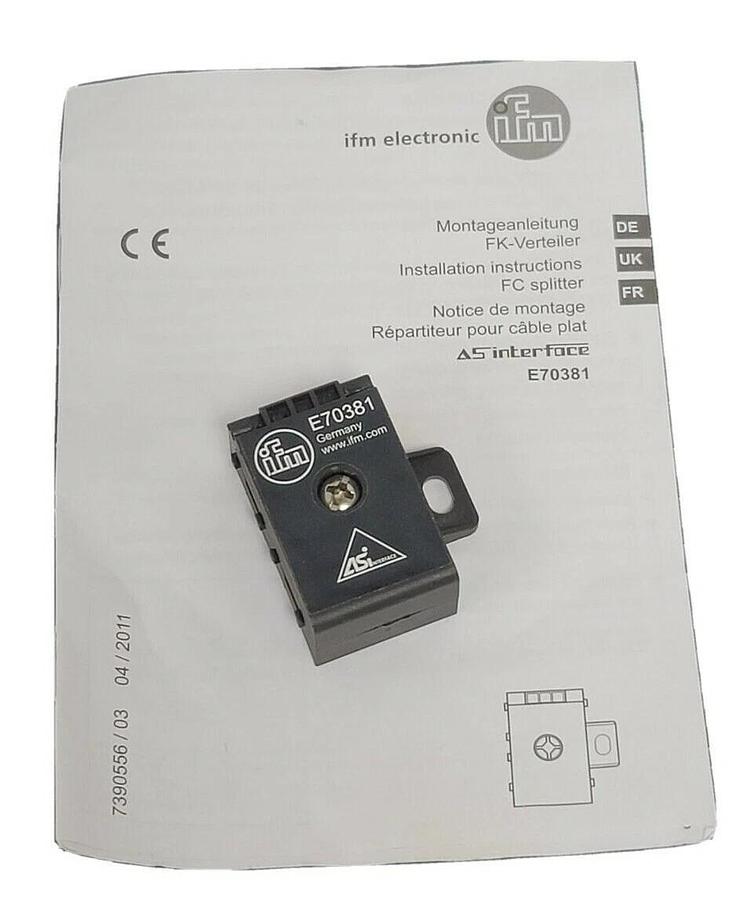 Used NEW IFM E70381 FLAT CABLE SPLITTER