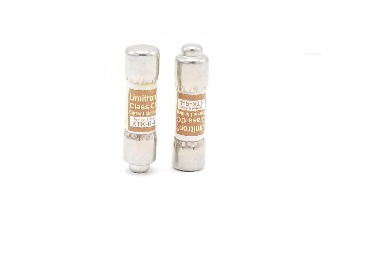 LOT OF 2 NEW COOPER BUSSMANN KTK-R-4 LIMITRON CLASS CC FUSES KTKR4