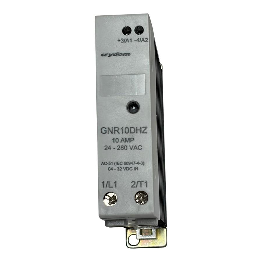 Used Crydom GNR10DHZ Cooltech Solid State Relay SSR 10A 24-280VAC 4-32VDC Heatsink Ne