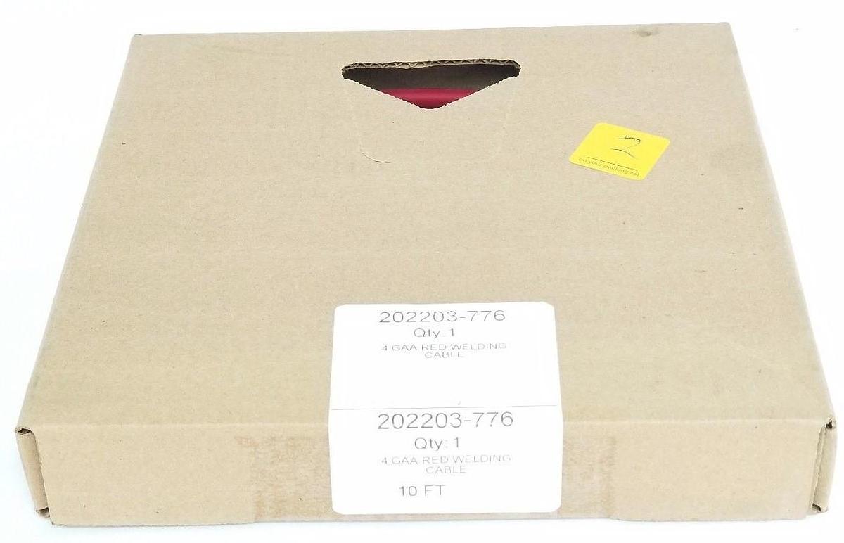 NIB 202203-776 WELDING CABLE 4 GAA RED 10FT