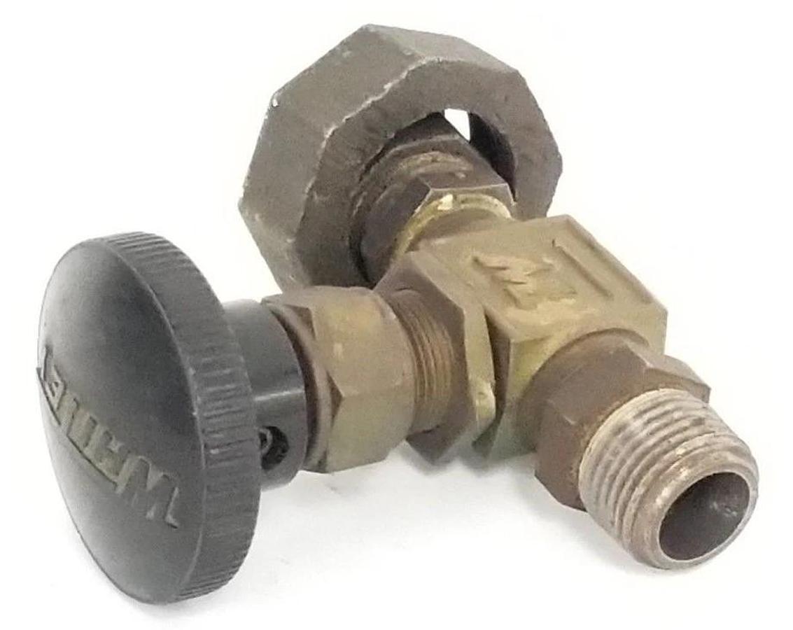Used WHITNEY B-1RM6 BRASS INTEGRAL BONNET NEEDLE VALVE 3/8 IN. MNPT