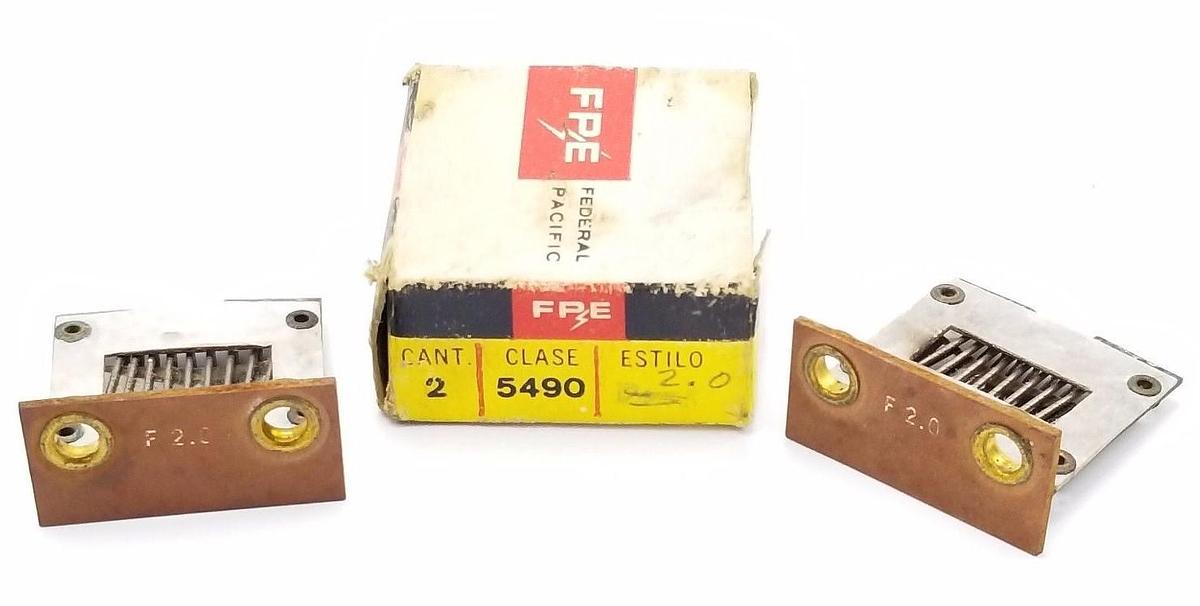 Used BOX OF 2 NEW FEDERAL PACIFIC 5490 HEATER ELEMENTS