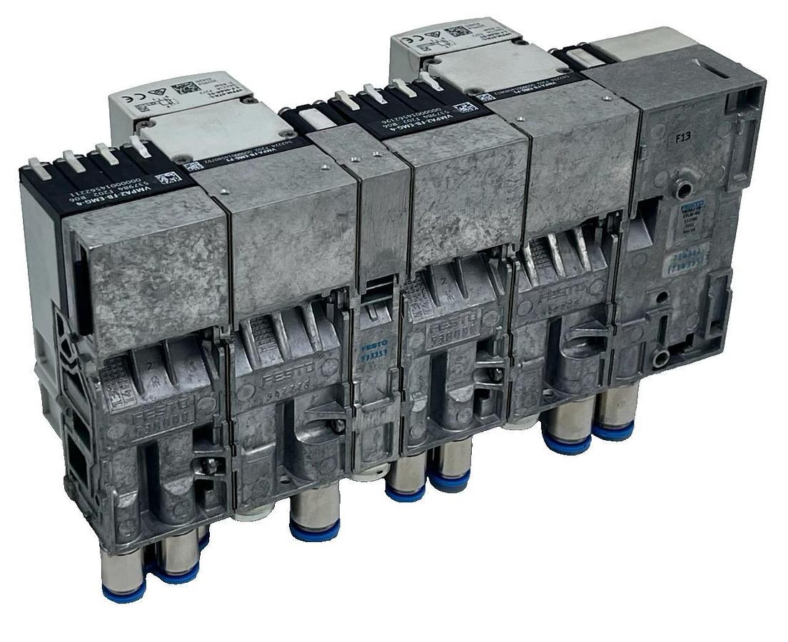 Used Festo MPA-S Valve Manifold | 2x VPPM-6TA Proportional Valves | 3x VMPA2 Solenoid