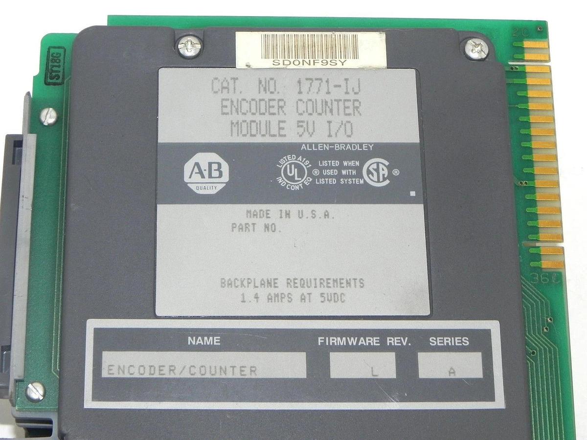 Used ALLEN BRADLEY 1771-IJ ENCODER COUNTER MODULE 5V I/O 1771IJ