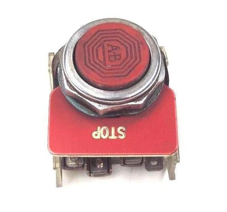 Used ALLEN BRADLEY 800T-B6 PUSHBUTTON 800TB6 SER. N W/ 800T-XA SER. C CONTACTS