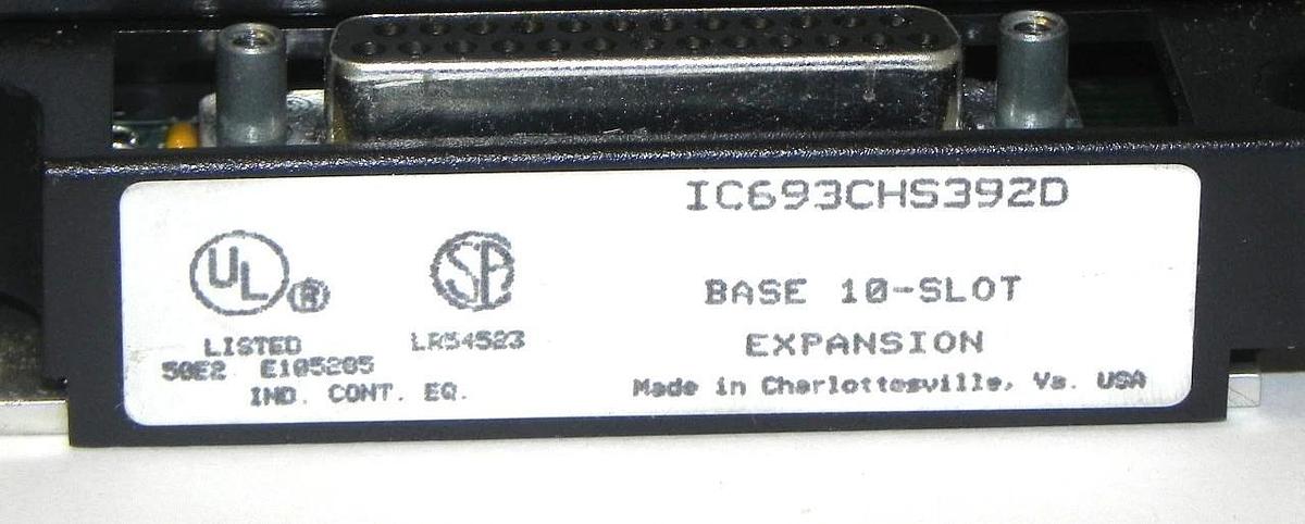 Used GENERAL ELECTRIC IC693CHS392D BASE 10-SLOT EXPANSION WITH I/O CARDS