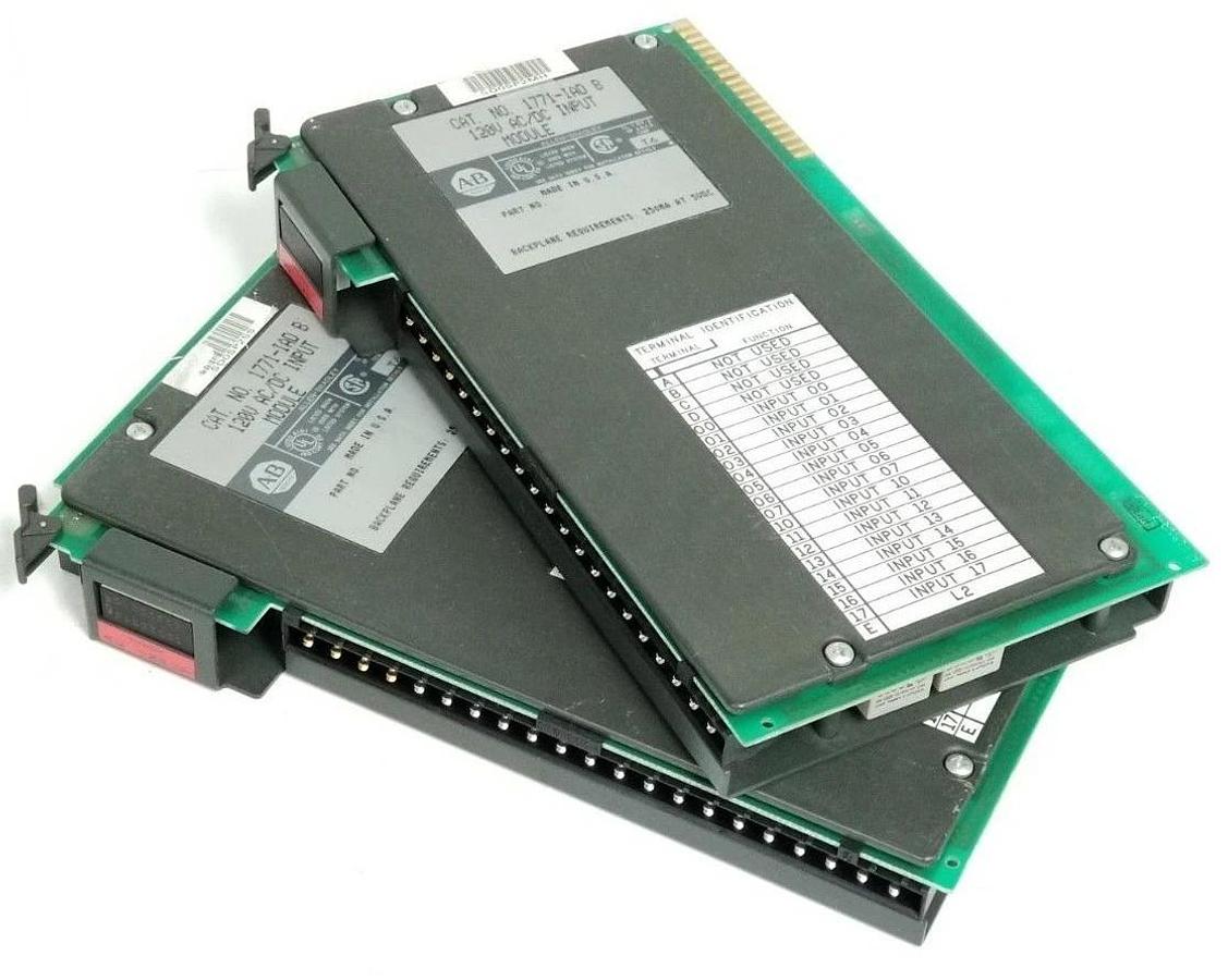 Used LOT OF 2 ALLEN BRADLEY 1771-IAD SER. B INPUT MODULES 1771IAD, SER. B