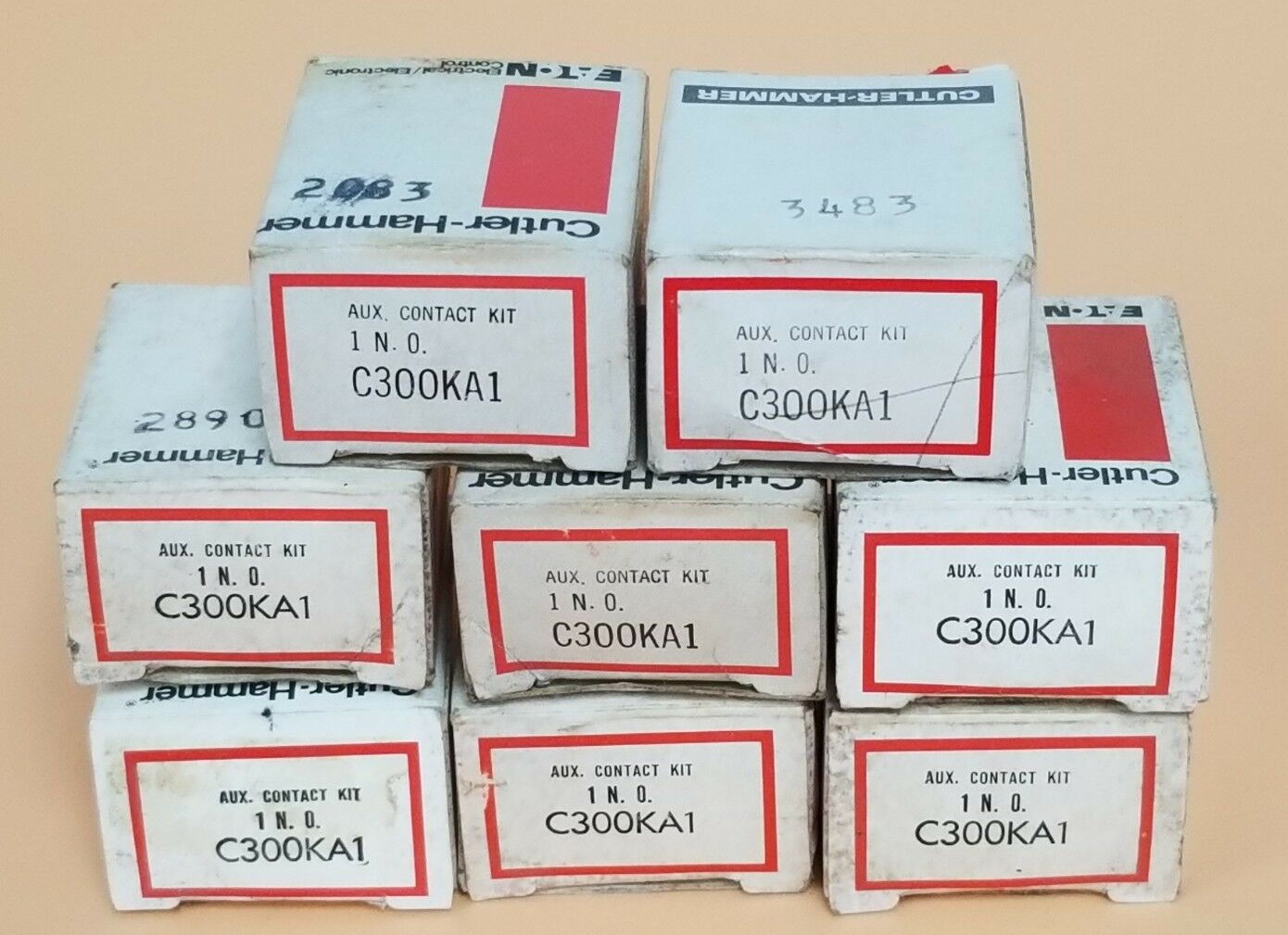 LOT OF 8 NIB EATON CUTLER-HAMMER C300KA1 AUX. CONTACT KITS 1 N.O.