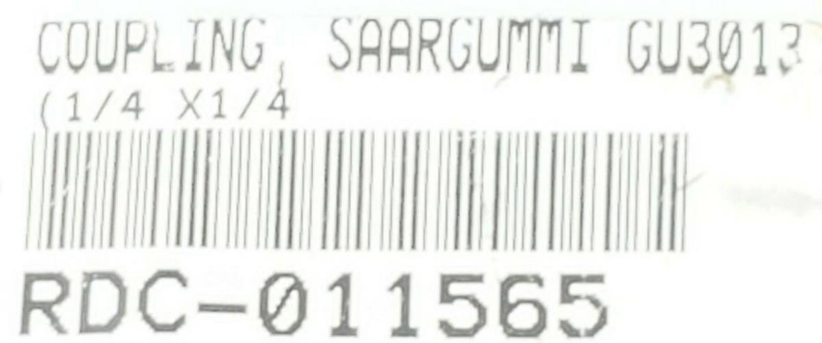 Used NEW SAARGUMMI GU3013 SPIDER COUPLING 1/4X1/4