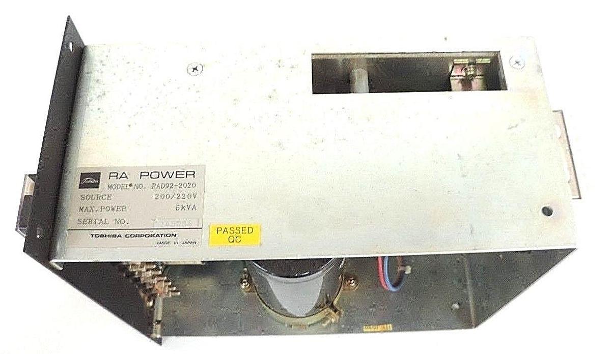 Used TOSHIBA RA POWER RAD92-2020 DC POWER SUPPLY 200/220V 5KVA MAX POWER RAD922020