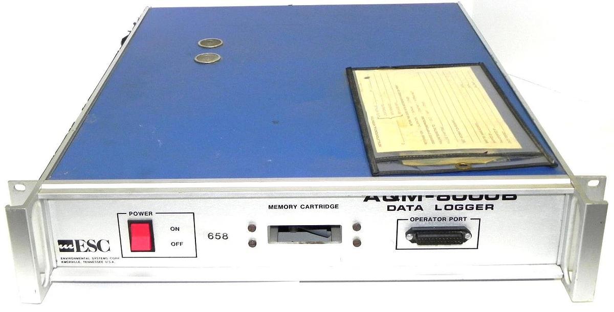 Used ENVIRONMENTAL SYSTEMS CORPORATION (ESC) AQM-8000B DATA LOGGER, MODEL 103-2000