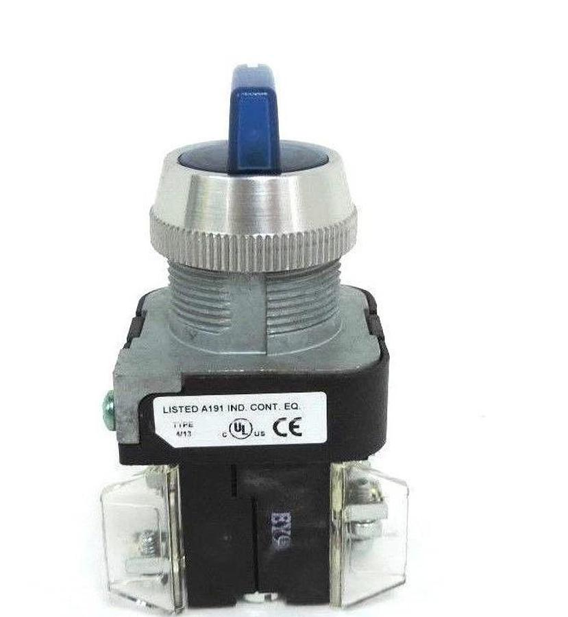 Used NIB ALLEN BRADLEY 800T-10JBH2KB7AX ILLUM. SELECTOR SWITCH 3-POS. 800T10JBH2KB7AX