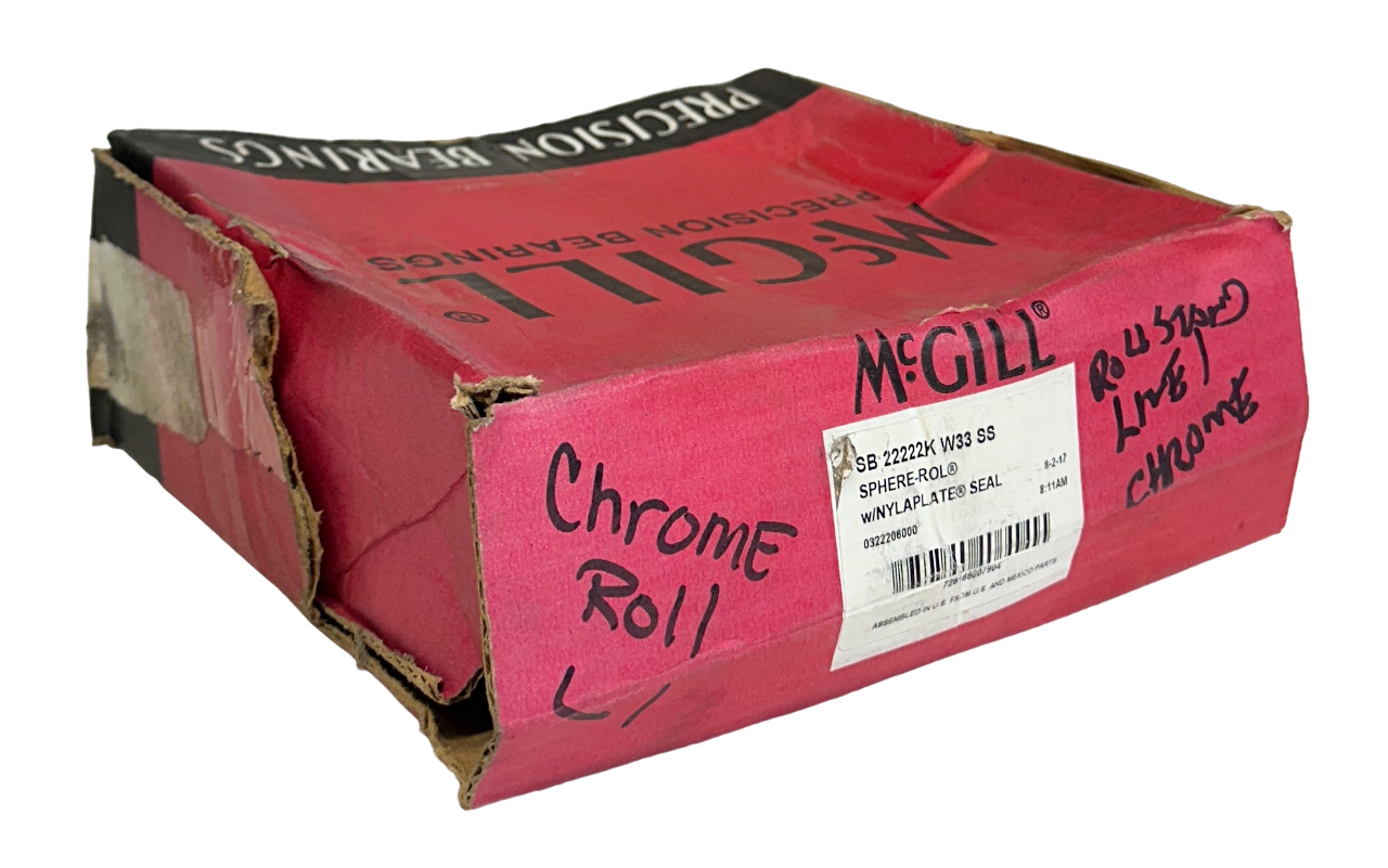 Used McGILL SB 22222K W33 SS / SB22222KW33SS SPHERE-ROL BEARING NYLAPLATE SEAL NSMP