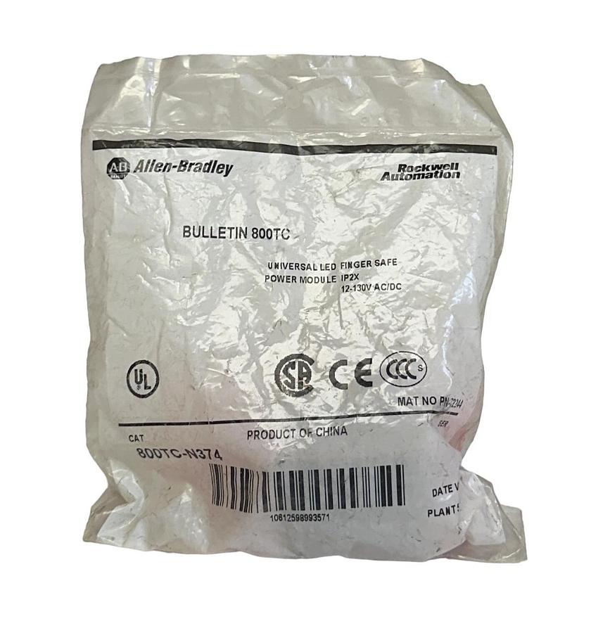 Used ALLEN BRADLEY 800TC-N374 /A UNIVERSAL LED SAFE POWER MODULE 12-130VAC/DC NSFS