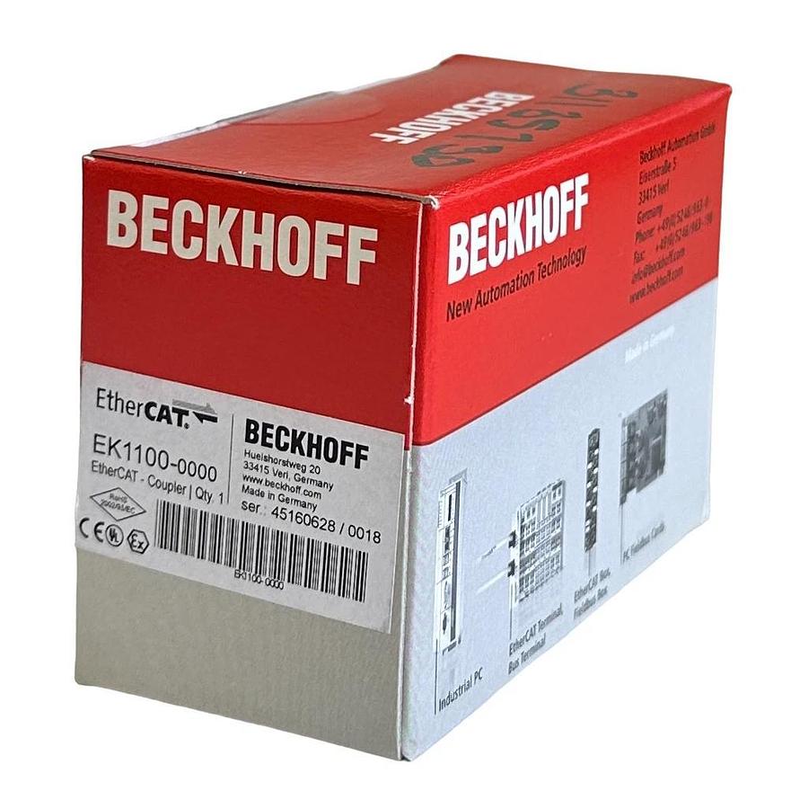 Used NEW SEALED BECKHOFF EK1100-0000 / EK1100 EtherCAT COUPLER MODULE 24VDC OEM