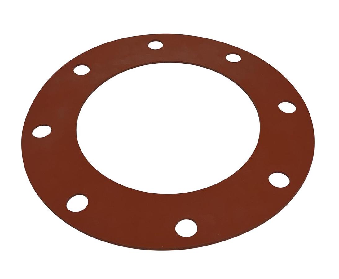 Used 4 ZORO / UNBRANDED 223106 FLANGE GASKETS OEM 8 X 13.5'' ORANGE NSNP