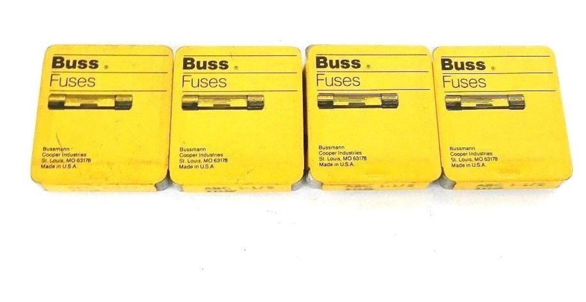 Used LOT OF 16 NEW BUSSMANN ABC 1-1/2 BUSS FUSES 1.5A